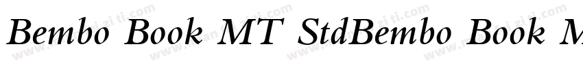 Bembo Book MT StdBembo Book MT Std字体转换